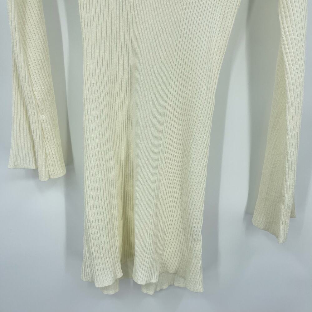 SER.O.YA | NWT Galli Mini Dress in Eggshell Ivory Folded Off Shoulder Knit M - Picture 10 of 12
